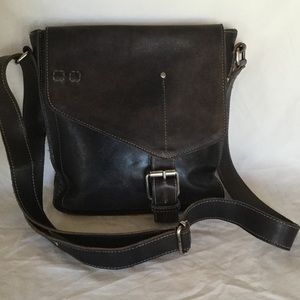Bed Stu Dark Chocolate Leather Crossbody Bag